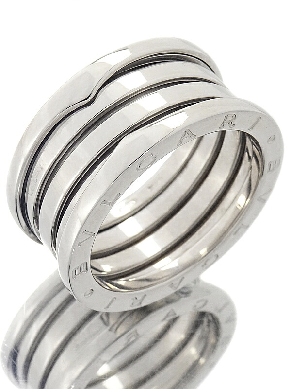 【BVLGARI】ブルガリ『K18WG B-zero1リング(ビーゼロワン) 3バンド』18号 1週間保証【中古】