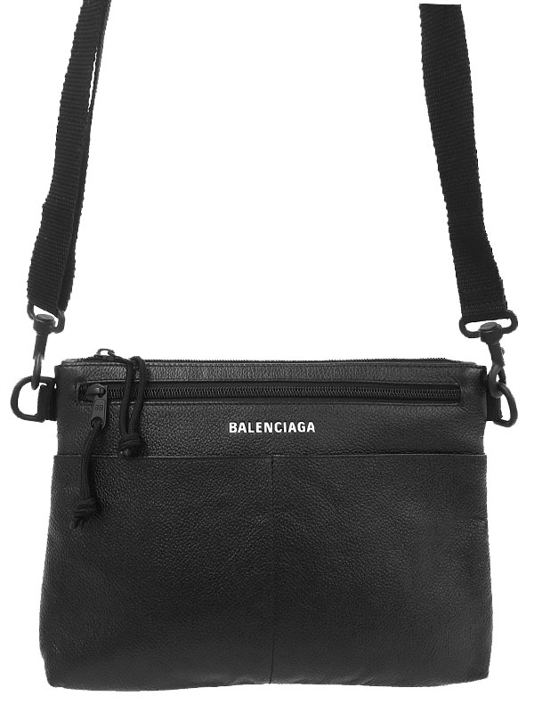 【BALENCIAGA】バレンシアガ『クロスボディ フラット ポーチ』673169 メンズ レディース ショルダーバッグ 1週間保証【中古】
