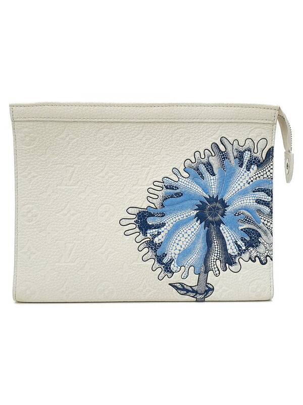 【LOUIS VUITTON】ルイヴィトン『LV×YK トリヨン モノグラム ポシェット ヴォワヤージュ 草間彌生』M21681 メンズ クラッチバッグ 1週間保証【中古】