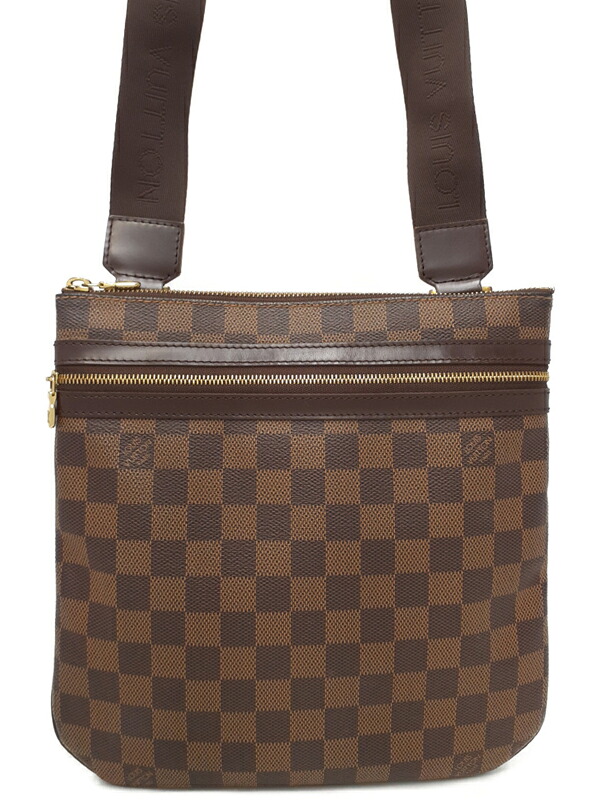 【LOUIS VUITTON】ルイヴィトン『ダミエ ポシェット ボスフォール』N51111 メンズ ショルダーバッグ 1週間保証【中古】
