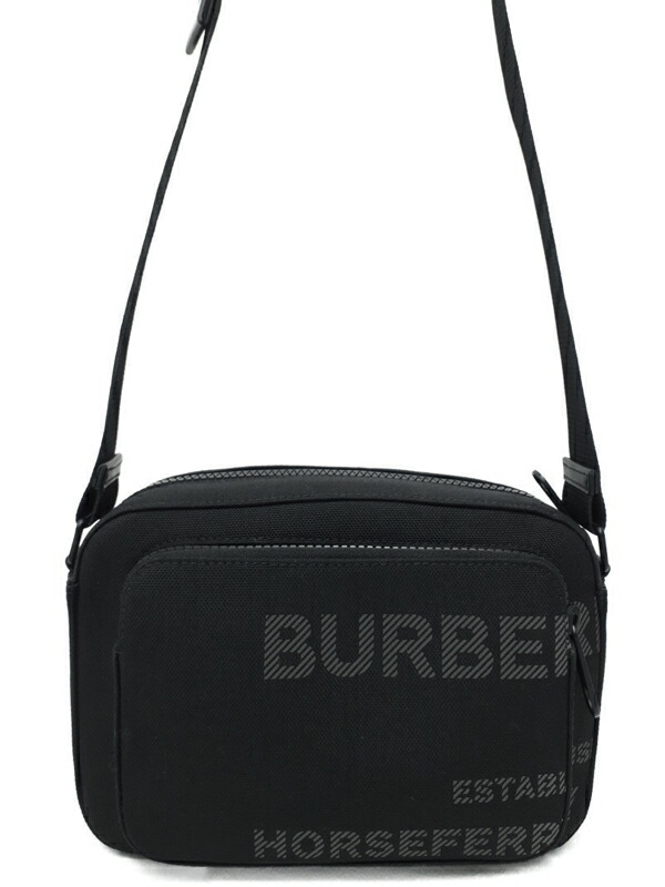 【BURBERRY】バーバリー『ホースフェリープリント ナイロン クロスボディバッグ』8058486 メンズ ショルダーバッグ 1週間保証【中古】