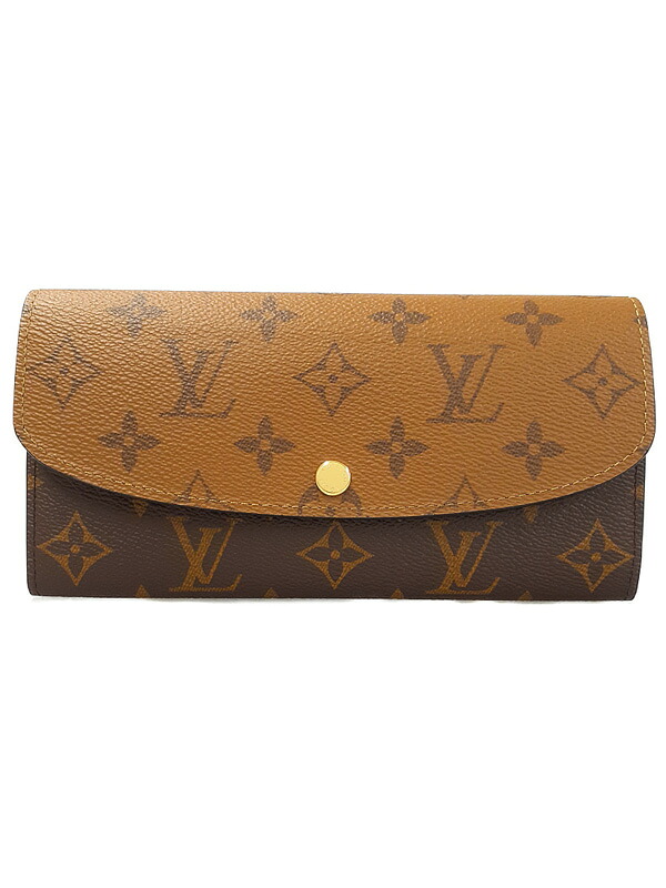 【LOUIS VUITTON】ルイヴィトン『モノグラム リバース ポルトフォイユ エミリー』M82157 レディース 二つ折り長財布 1週間保証【中古】