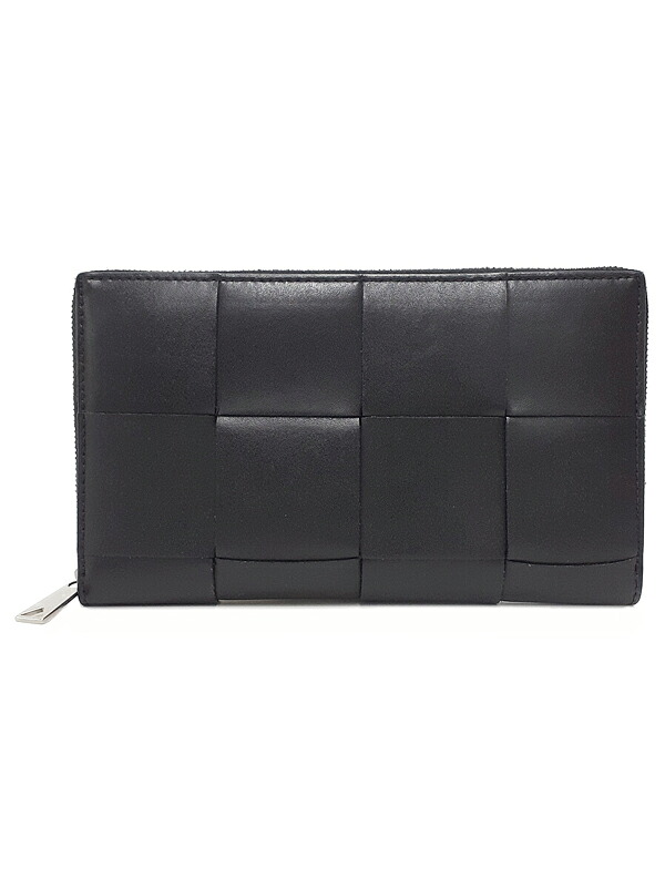 【BOTTEGA VENETA】ボッテガヴェネタ『カセット ジップアラウンドウォレット』メンズ レディース ラウンドファスナー長財布 1週間保証【中古】