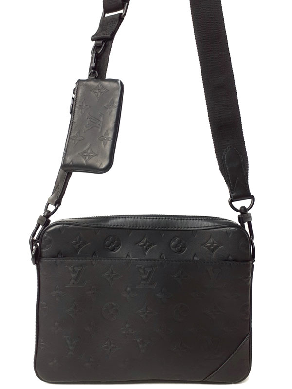 【LOUIS VUITTON】ルイヴィトン『モノグラム シャドウ デュオ メッセンジャー』M69827 メンズ ショルダーバッグ 1週間保証【中古】