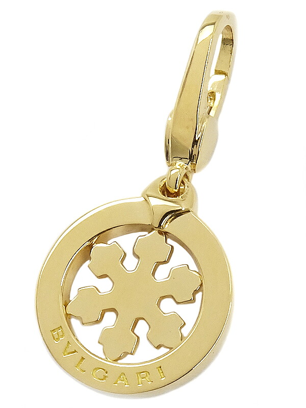 【BVLGARI】ブルガリ『K18YG トンド スノーフレーク チャーム』ペンダントトップ 1週間保証【中古】