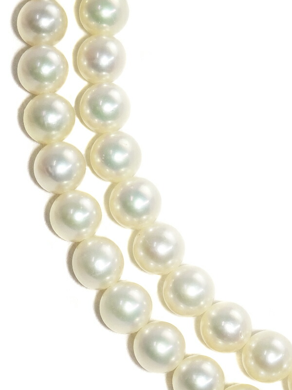 【MIKIMOTO】ミキモト『K14WG パール6.4～6.9mm ロングネックレス』1週間保証【中古】