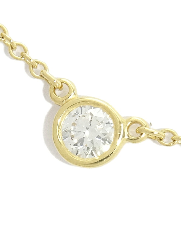 【TIFFANY＆Co.】ティファニー『K18YG バイザヤード ネックレス 1Pダイヤモンド』1週間保証【中古】 49,564円