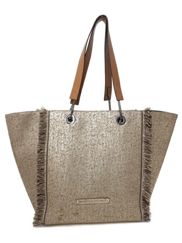 【BRUNELLO CUCINELLI】ブルネロクチネリ『チェーントートバッグ』レディース 1週間保証【中古】