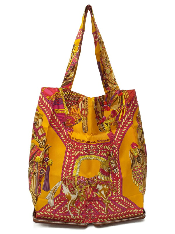 【HERMES】エルメス『シルキーポップ』□L刻印 2008年製 レディース トートバッグ 1週間保証【中古】