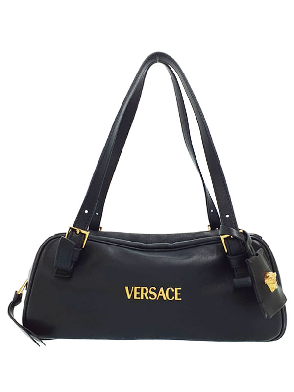 【VERSACE】ヴェルサーチェ『タグ ナッパ ボウリング バッグ』1015792 レディース ショルダーバッグ 1週間保証【中古】