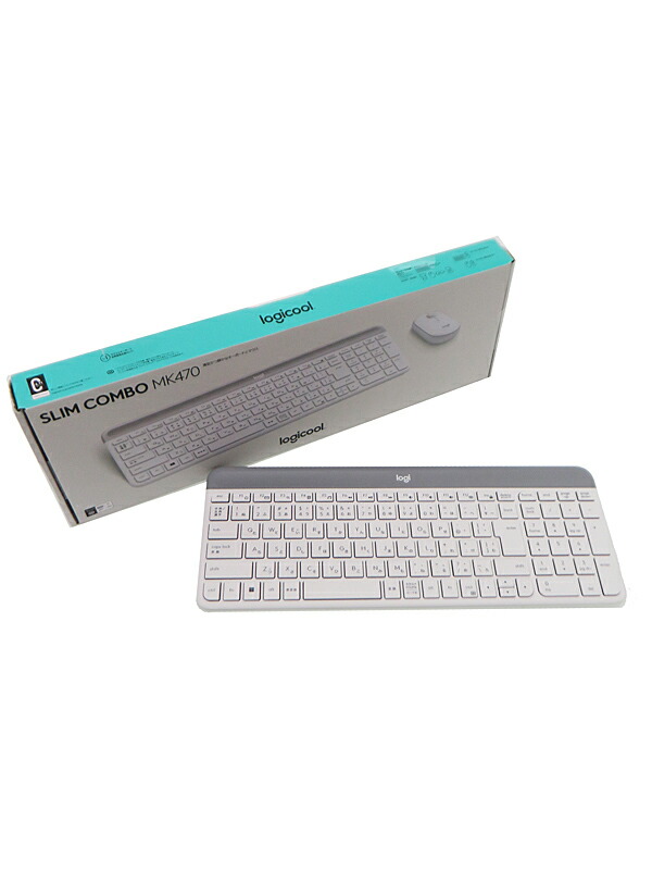 【Logicool】ロジクール『スリムワイヤレス キーボード ＆マウス セット / オフホワイト』MK470OW 2023年1月発売 PC周辺機器 1週間保証【中古】