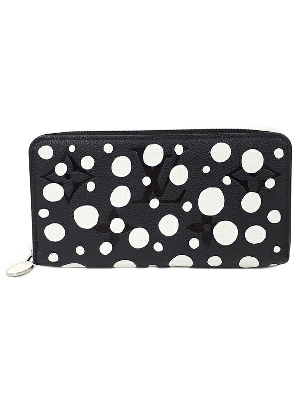 【LOUIS VUITTON】ルイヴィトン『LV×YK モノグラム アンプラント ジッピーウォレット 草間彌生』M81906 レディース ラウンド　長財布 1週間保証【中古】 56,650円