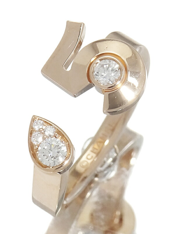 【CHANEL】シャネル『K18PG エクストレドゥシャネル N°5 リング ダイヤモンド』8号 J12400 1週間保証【中古】
