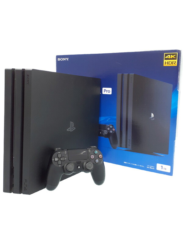 【SIE】ソニー『PlayStation4 Pro プレイステーション4 Pro 1TB ジェットブラック』CUH-7200BB01 ゲーム機本体 1週間保証【中古】