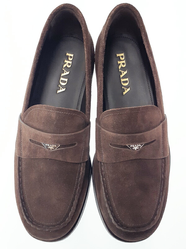 【PRADA】【イタリア製】プラダ『スエード ローファー size 6 1/2』2DB201 メンズ スリッポン 1週間保証【中古】