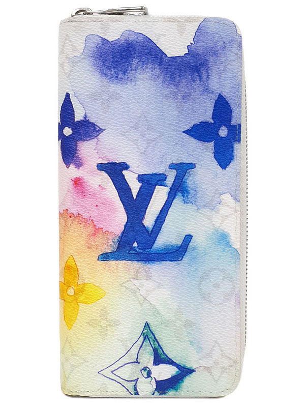 【LOUIS VUITTON】ルイヴィトン『ウォーターカラー モノグラム ジッピーウォレット ヴェルティカル』M80499 メンズ ラウンドファスナー長財布 1週間保証【中古】