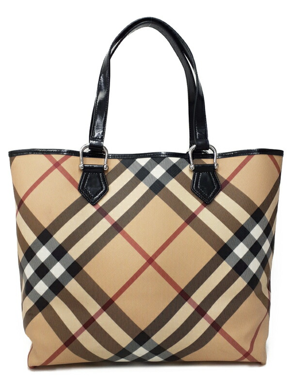 【BURBERRY】バーバリー『チェック柄 トートバッグ』レディース 1週間保証【中古】｜高山質店