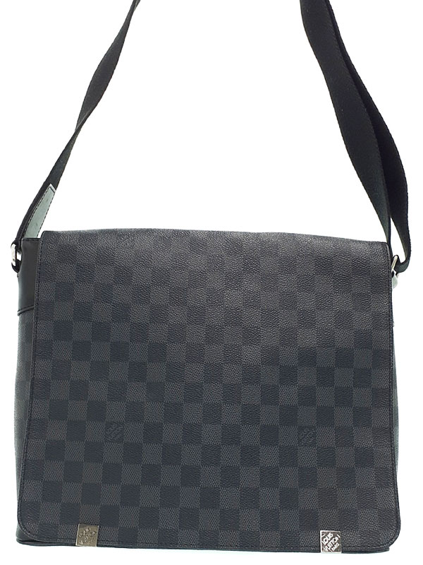【LOUIS VUITTON】ルイヴィトン『ダミエ グラフィット ディストリクトMM NM』N41029 メンズ ショルダーバッグ 1週間保証【中古】