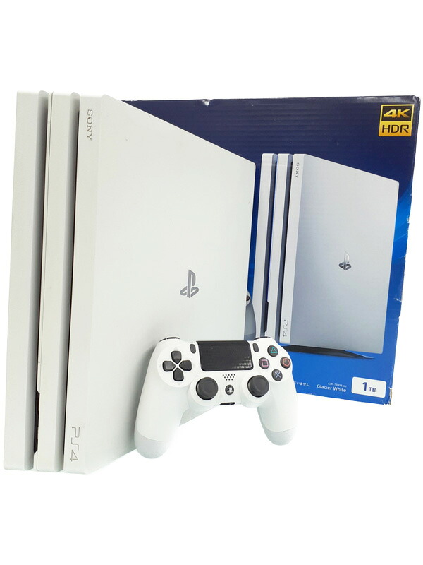 【SIE】ソニー『PlayStation4 Pro プレイステーション4 Pro 1TB グレシャー・ホワイト』CUH-7200BB02 ゲーム機本体 1週間保証【中古】