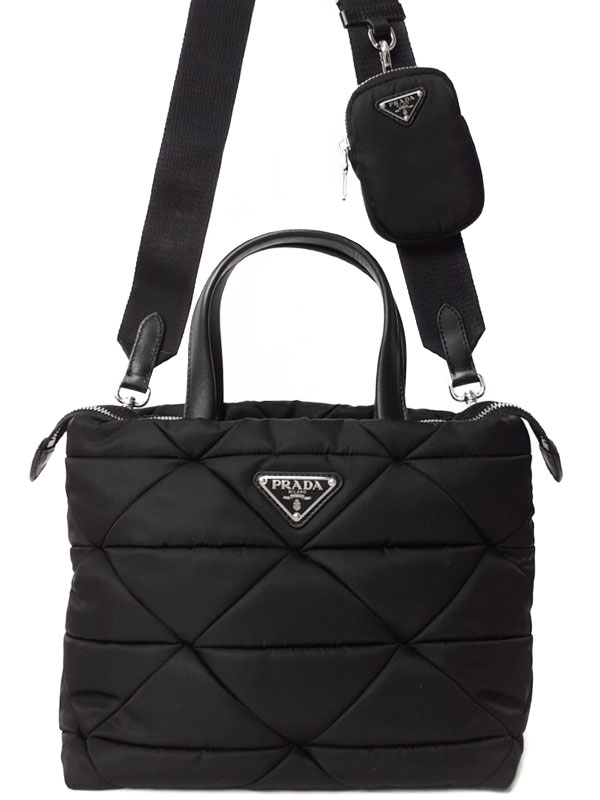 【PRADA】プラダ『Re-Nylon キルティング 2WAYハンドバッグ』レディース 2WAYバッグ 1週間保証【中古】