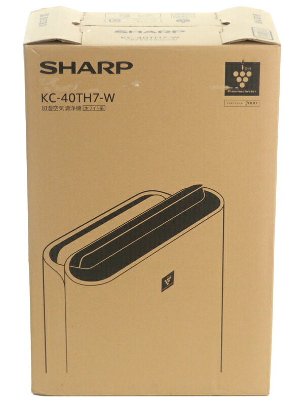 【SHARP】【訳あり未使用品】シャープ『加湿空気清浄機 / 11畳 / プラズマクラスター7000 / ホワイト系』KC-40TH7-W 2022年10月発売 空調家電 1週間保証【中古】