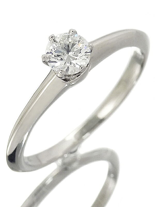 【TIFFANY＆Co.】ティファニー『PT950 ソリティア リング 1Pダイヤモンド0.24ct』10号 1週間保証【中古】 44,805円