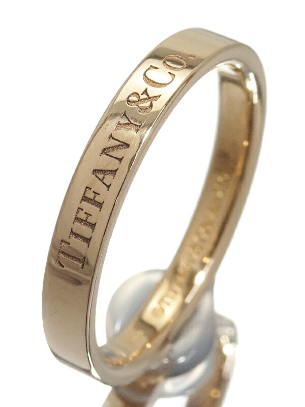 【TIFFANY&Co.】ティファニー『K18PG T&Co. フラット バンド リング 幅3mm』16号 1週間保証【中古】|高山質店