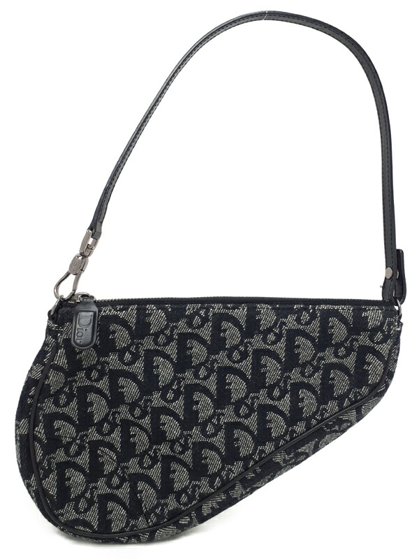 【Christian Dior】クリスチャンディオール『トロッター柄 サドルポーチ』レディース ハンドバッグ 1週間保証【中古】｜高山質店