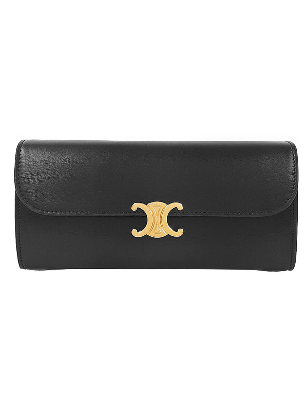 【CELINE】セリーヌ『トリオンフ ラージ フラップウォレット』レディース 二つ折り長財布 1週間保証【中古】｜高山質店