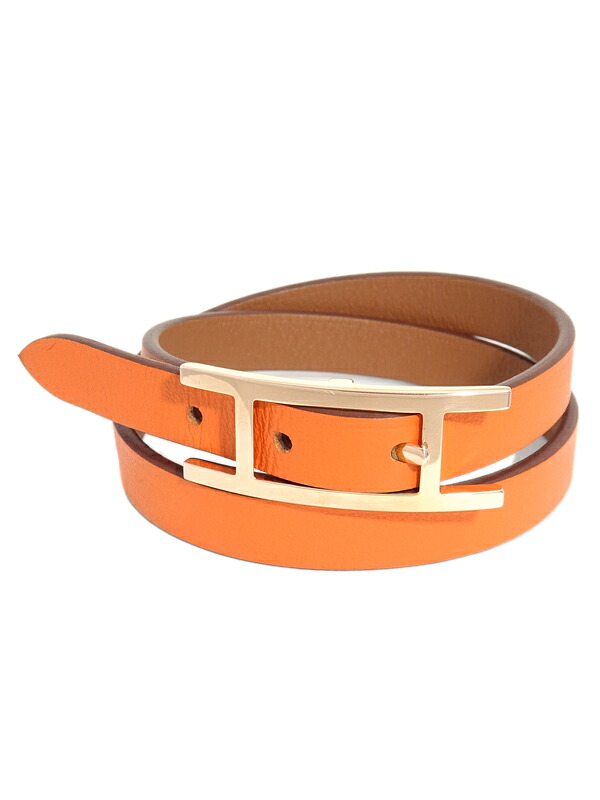 【HERMES】エルメス『ビーアピ ドゥーブルトゥール レザー ブレスレット』1週間保証【中古】bj60h｜高山質店