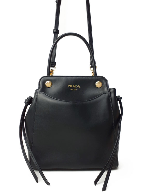 【PRADA】プラダ『プラダ キャリー ミニ レザー ハンドバッグ』1BA496 レディース 2WAYバッグ 1週間保証【中古】｜高山質店