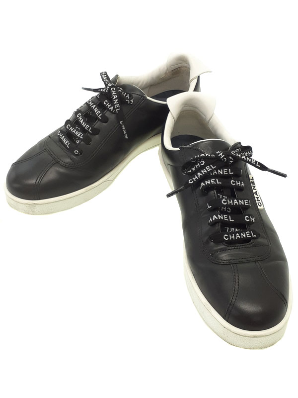 【CHANEL】シャネル『ココマーク レザー スニーカー size39』G34085 レディース 1週間保証 靴【中古】｜高山質店