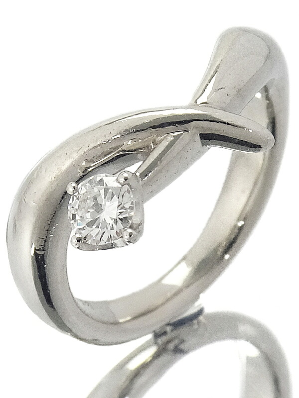 【星の砂】ホシノスナ『PT900 1Pダイヤモンド0.18ct リング』9号 1週間保証【中古】｜高山質店 87,808円