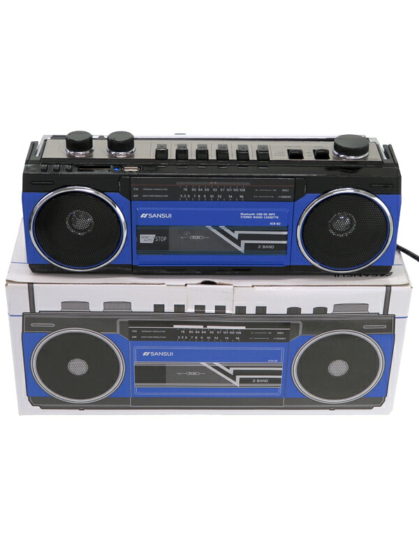 【SANSUI】サンスイ『Bluetooth ステレオラジオカセット / ブルー』SCR-B2(BL) 2017年9月発売 音響機器 1週間保証【中古】｜高山質店 7,079円