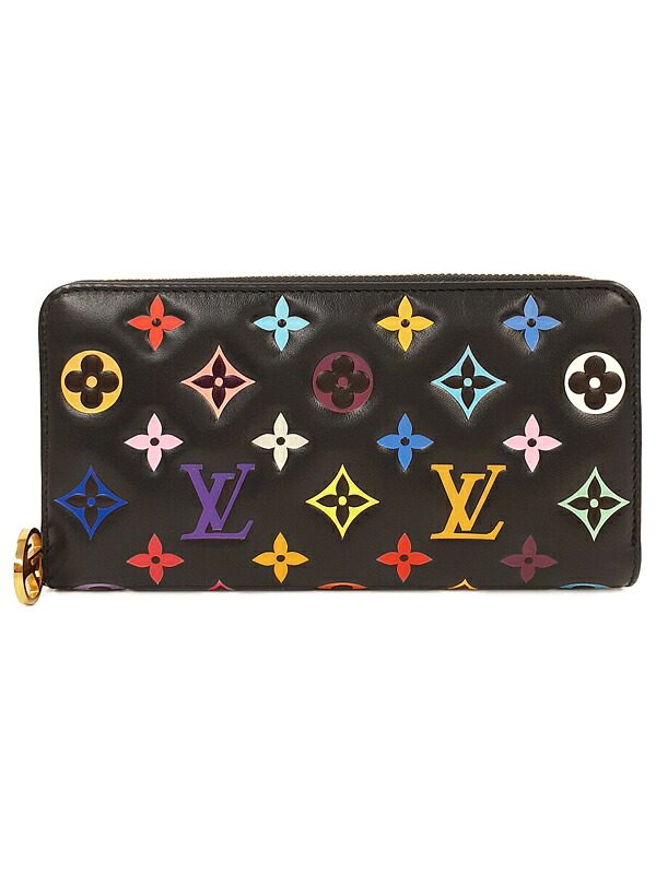 【LOUIS VUITTON】ルイヴィトン『LV &times; TM モノグラム マルチカラー ジッピー ウォレット 村上隆』M14096 レディース ラウンド　長財布 1週間保証【中古】｜高山質店