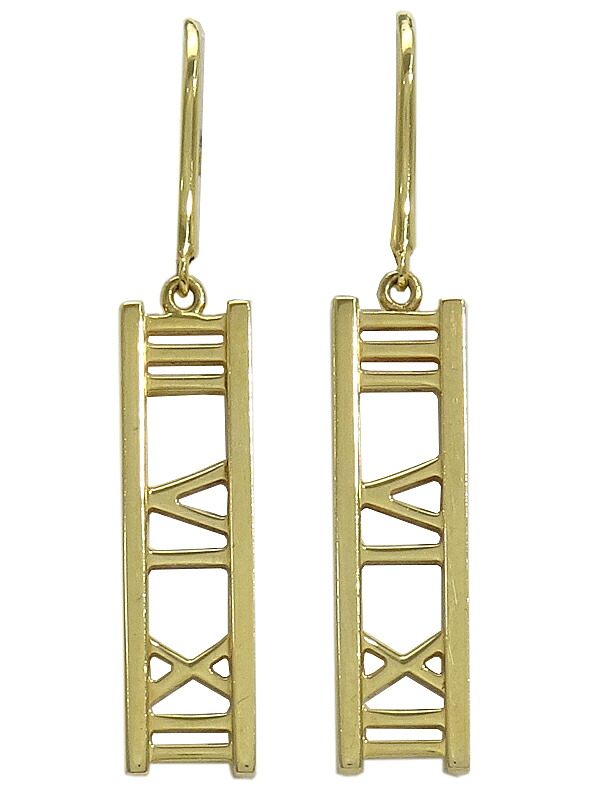 【TIFFANY&Co.】ティファニー『K18YG オープン アトラスバー フックピアス』1週間保証【中古】|高山質店