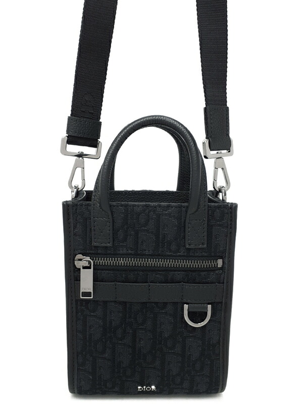 【Christian Dior】クリスチャンディオール『ディオール オブリーク サファリ ノースサウス ミニトートバッグ』メンズ 2WAYバッグ 1週間保証【中古】｜高山質店