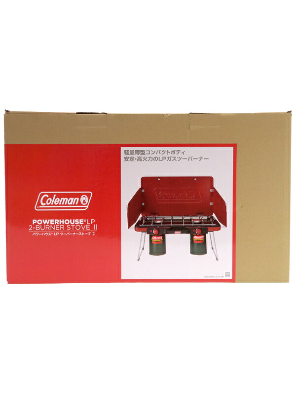 【Coleman】【訳あり未使用品】コールマン『パワーハウスLP ツーバーナーストーブII / レッド』2000021950 アウトドア用品 1週間保証【中古】|高山質店
