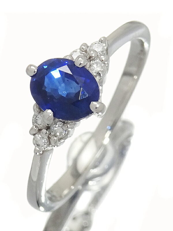 【TASAKI】タサキ『PT900 サファイア0.82ct ダイヤモンド0.07ct リング』11号 1週間保証【中古】｜高山質店