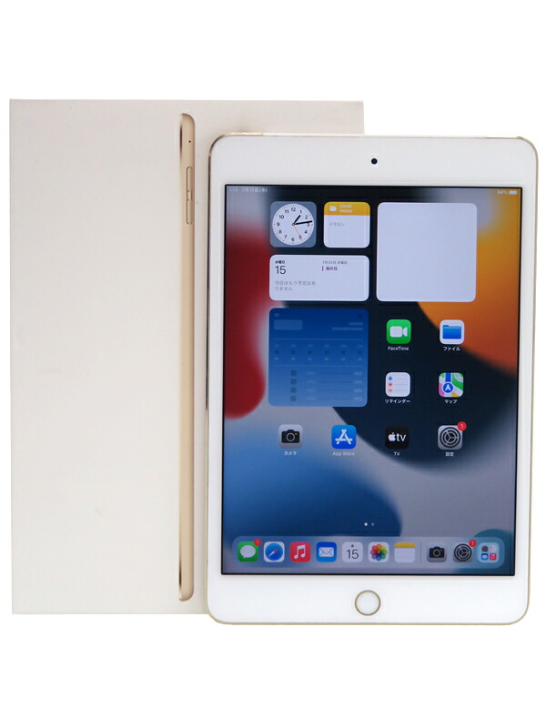 【Apple】アップル『iPad mini4/7.9inch/Wi-Fi+Cellular/SIMロック解除済 ドコモ/128GB/ゴールド』MK782J/A 2015年9月発売 タブレット 1週間保証【中古】｜高山質店