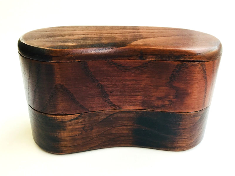 楽天市場】漆 弁当箱 2段 無垢材からくりぬき製作した高級会津塗弁当箱