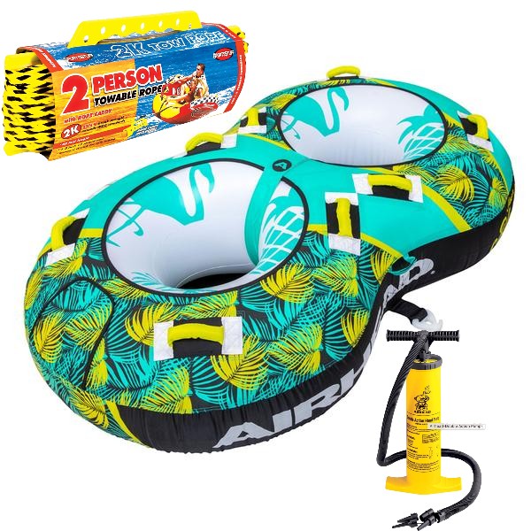 AIRHEAD SPORTSSTUFF ブラスト2 BLAST2　2人乗り トーイングチューブ/ウォータートーイ/バナナボート/スポーツスタッフ　AHBL-2 ロープセット ポンプセット｜Club Take