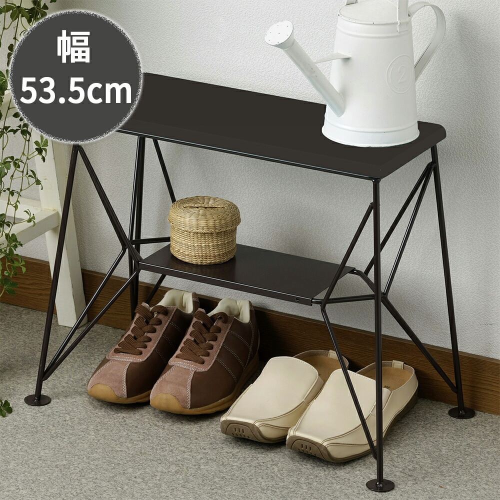 ≪在庫限り!特別価格商品≫玄関ベンチ　北欧調　スリム　幅53.5cm　シューズラック　スマートベンチ　省スペース　おしゃれ　靴収納　下駄箱　玄関収納　スリッパ収納　椅子　腰掛　チェア　荷物置き　日本製　国産