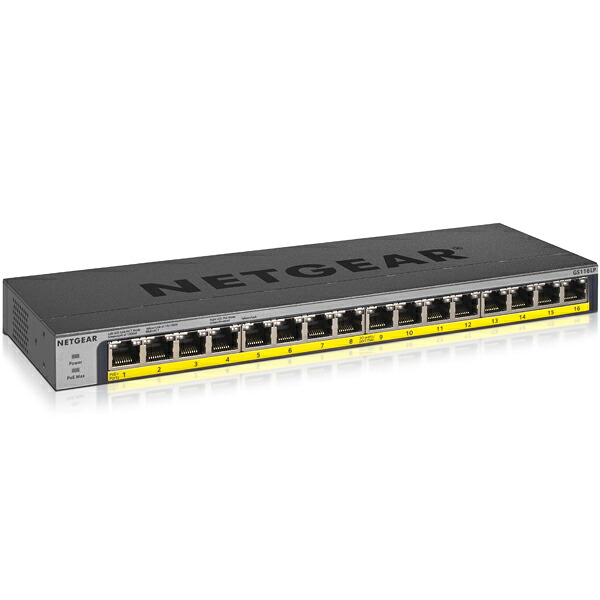 【法人制限事項】NETGEAR Inc. GS116LP-100AJS GS116LP ギガ16界面 PoE+(76W)相応う アンマネージスイッチ