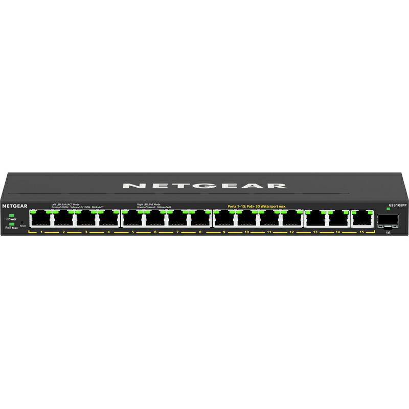 【法人制限事項】NETGEAR Inc. GS316EPP-100JPS SOHO/身寄り向けPoE+相応う (231W) ギガビット15界面 SFP 1拡張スロット アンマネージプラススイッチ パソコン・周辺機器-有線LAN-スイッチングハブ