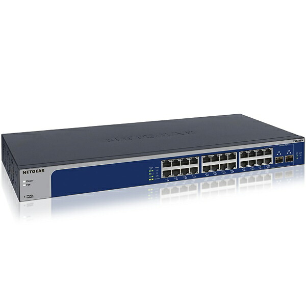 【法人押さえる】NETGEAR Inc. XS724EM-100AJS XS724EM マルチギガ相応う10Gx24界面 アンマネージプラス 取り替えっこ