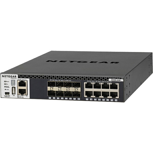 【法人押さえる】NETGEAR Inc. XSM4316S-100AJS M4300-8X8F 10GBASE-T 8界面 + 10G SFP+ 8拡張スロット Layer3マネージスイッチ（スタッカブル） 【ライフタイムハードウェア引きうける】