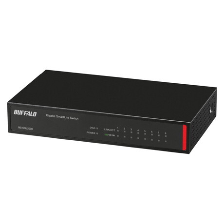 楽天市場】バッファロー LSW6-GT-8NS/BKGiga 8ポート スイッチングハブ