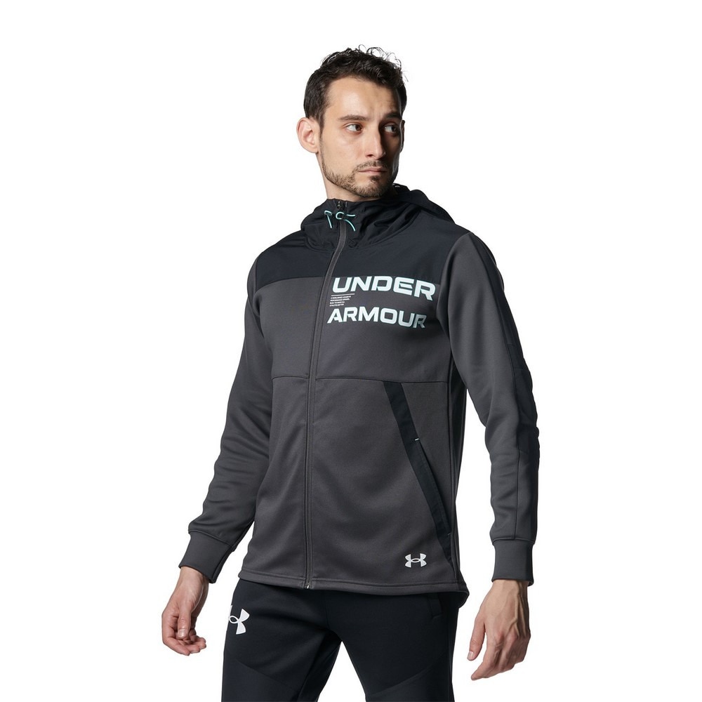 アンダーアーマー ＵＡ　ＡＲＭＯＵＲ　ＫＮＩＴ　　ＨＹＢＲＩＤ　ＦＺ トレーニングウエア スウェットパーカー 1381339-010