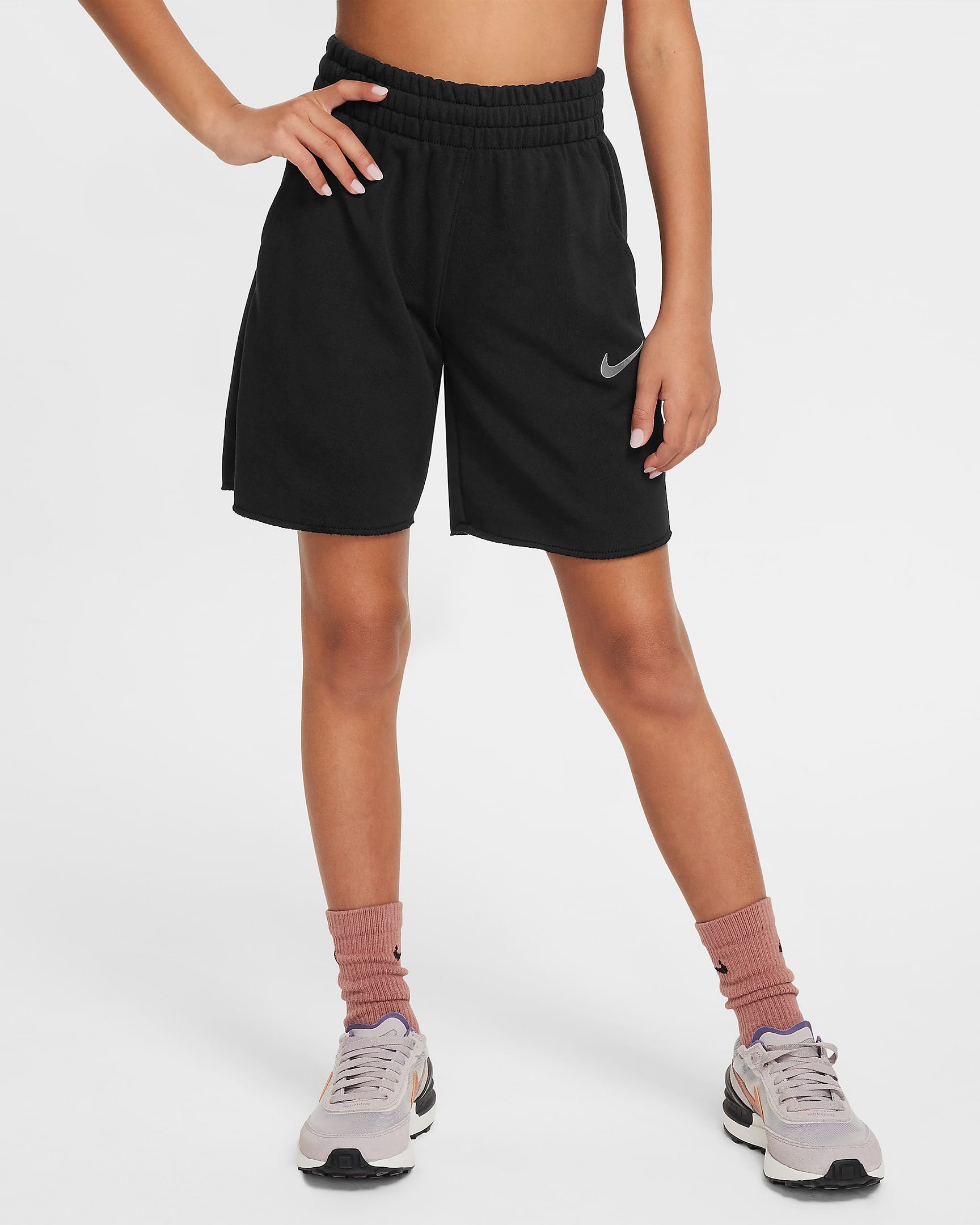 NIKEボディ clubhaus ショーツ ブラック 33inch Lサイズ希少 NIKE ナイキ キッズ ショーツ SW YTH G NSW DFダンスフリース